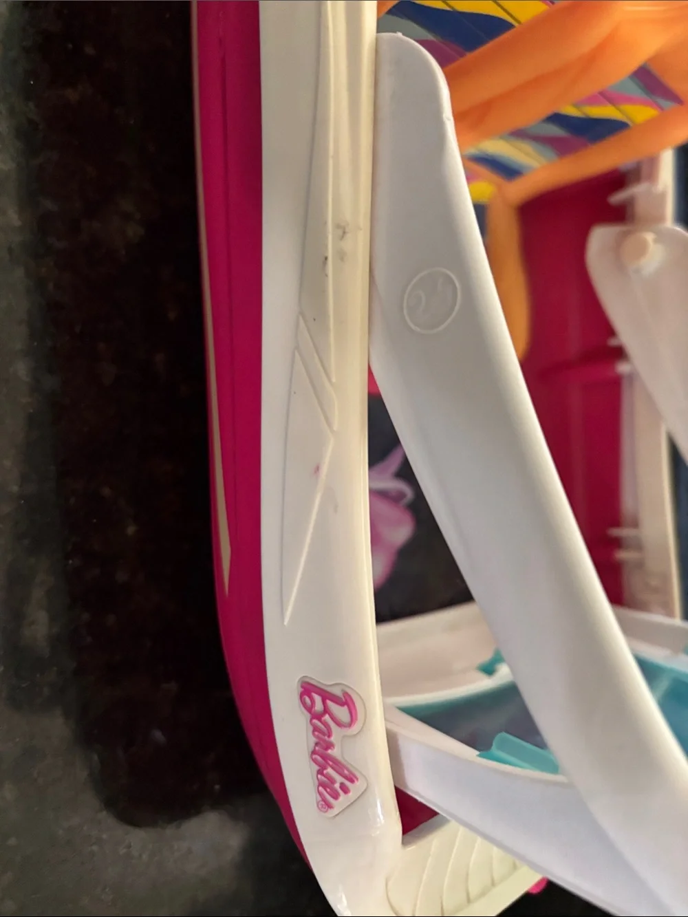Barbie Pink, White & Teal Convertible Speedboat